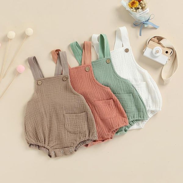 newborn toddler baby boy girl romper jumpsuit infant cotton linen clothes sleeveless pocket solid color outfit sunsuit, Blue
newborn toddler baby boy girl romper jumpsuit infant cotton linen clothes sleeveless pocket solid color outfit sunsuit, Blue