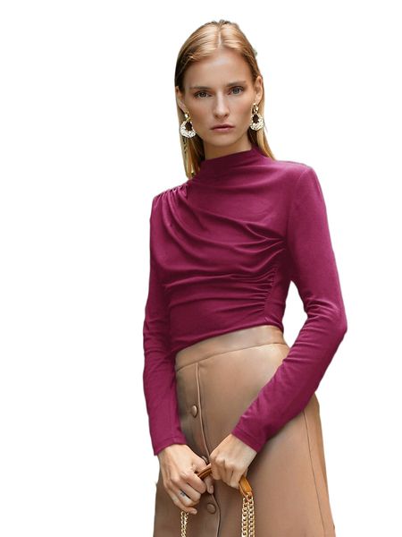 motf premium viscose gathered t-shirt s2po#, White
motf premium viscose gathered t-shirt s2po#, White