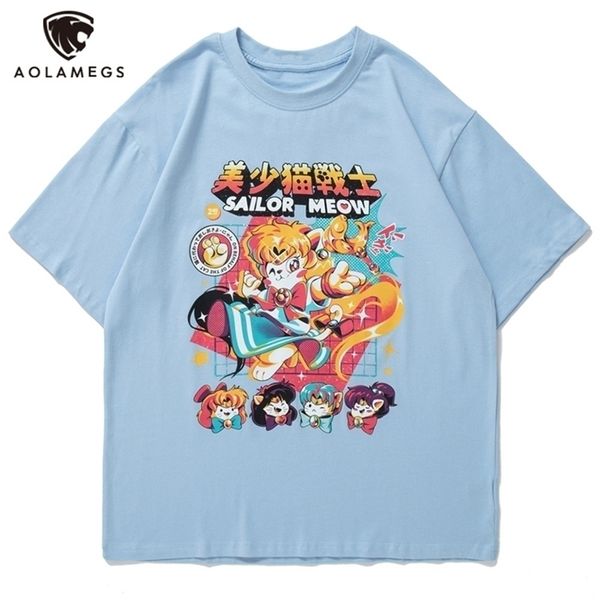 aolamegs t-shirt men cartoon samurai cat printed men's tee shirts summer o-neck baggy harajuku hip hop fashion streetwear couple 220504, White;black
aolamegs t-shirt men cartoon samurai cat printed men's tee shirts summer o-neck baggy harajuku hip hop fashion streetwear couple 220504, White;black
