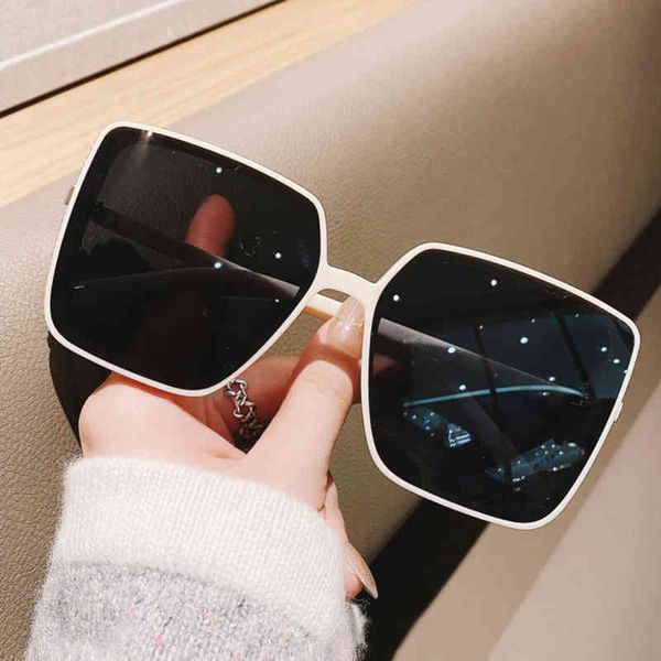 women sunglasses luxury brand designer net red oversized square 2022 sunglass women's glass trend personality vintage sun glasses for m, White;black
women sunglasses luxury brand designer net red oversized square 2022 sunglass women's glass trend personality vintage sun glasses for m, White;black