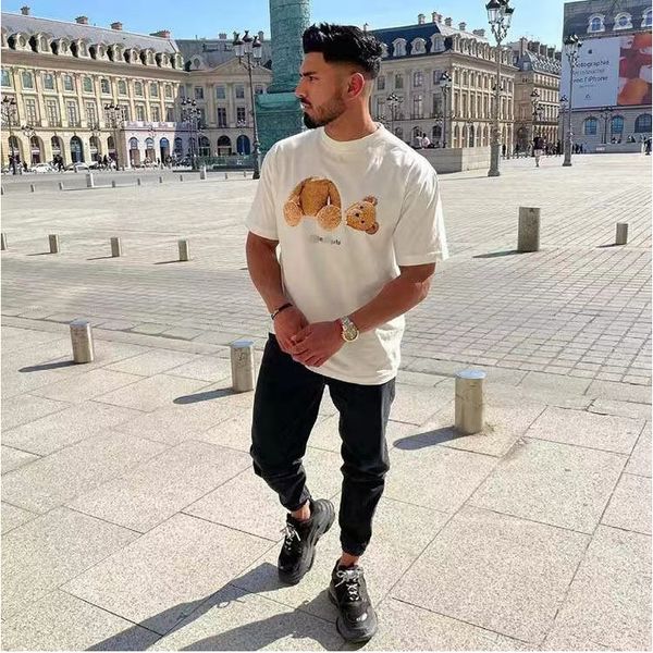 summer apparel for men and women designer men's t-shirts cute little bear print letter embroidery women's dress short sleeve t-shi, White;black
summer apparel for men and women designer men's t-shirts cute little bear print letter embroidery women's dress short sleeve t-shi, White;black