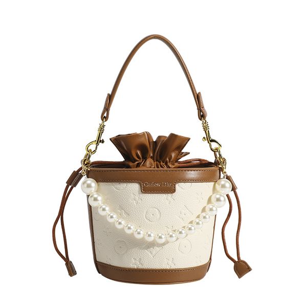 designer buket bag pearl high texture reto vintage cross bag for female in pu with quality
designer buket bag pearl high texture reto vintage cross bag for female in pu with quality