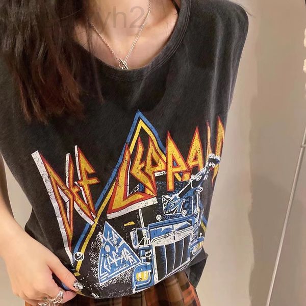 women's t-shirt designer chaopai 22 early spring new niche made old pattern printed waistcoat t-shirt a962, White 
women's t-shirt designer chaopai 22 early spring new niche made old pattern printed waistcoat t-shirt a962, White