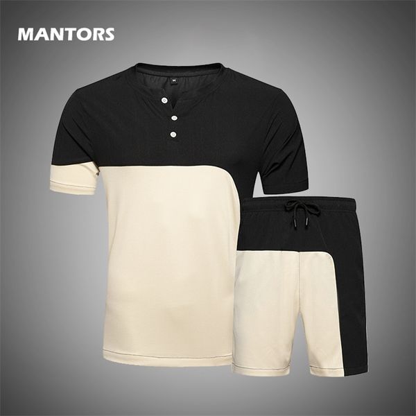 summer tracksuit brand men sets t-shirt two piece set short sleeve t-shirt shorts casual sportswear mens short sets eu size lj201117, Gray
summer tracksuit brand men sets t-shirt two piece set short sleeve t-shirt shorts casual sportswear mens short sets eu size lj201117, Gray