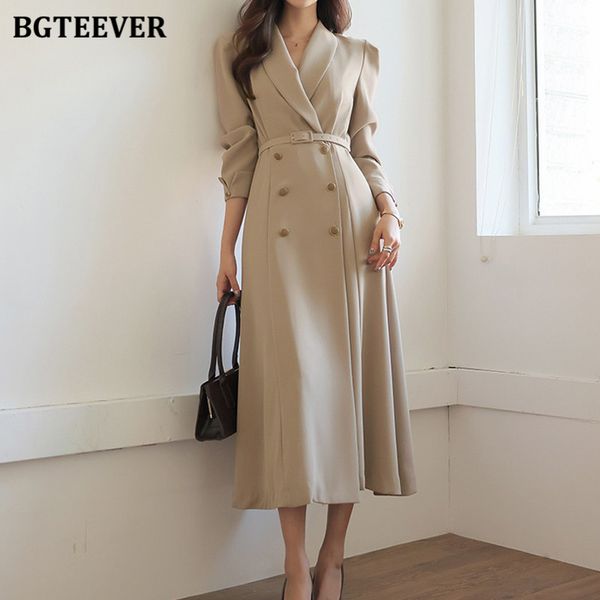 bgteever elegant lapel women suit dress long sleeve double breasted belted slim waist female a-line dress 2021 ol vestidos, Black;gray
bgteever elegant lapel women suit dress long sleeve double breasted belted slim waist female a-line dress 2021 ol vestidos, Black;gray