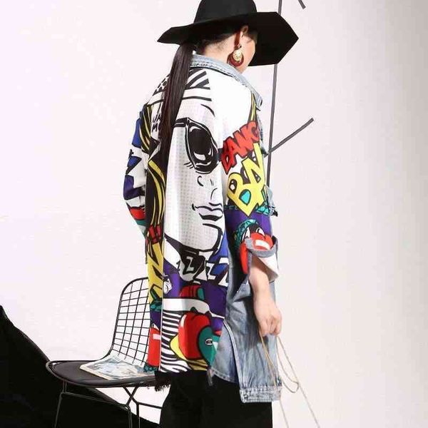 women's trench coats trendy brand women's denim windbreaker 2022 fashion drawing creative pattern stitching loose washing denim ja, Tan;black
women's trench coats trendy brand women's denim windbreaker 2022 fashion drawing creative pattern stitching loose washing denim ja, Tan;black
