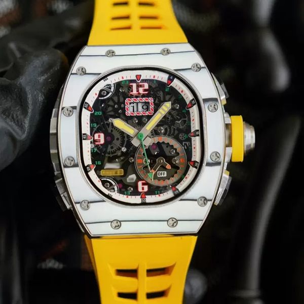 8 men's luxury automatic watch yellow rubber strap quality all functional works mechanical self winding watch strap box new, Slivery;brown
8 men's luxury automatic watch yellow rubber strap quality all functional works mechanical self winding watch strap box new, Slivery;brown