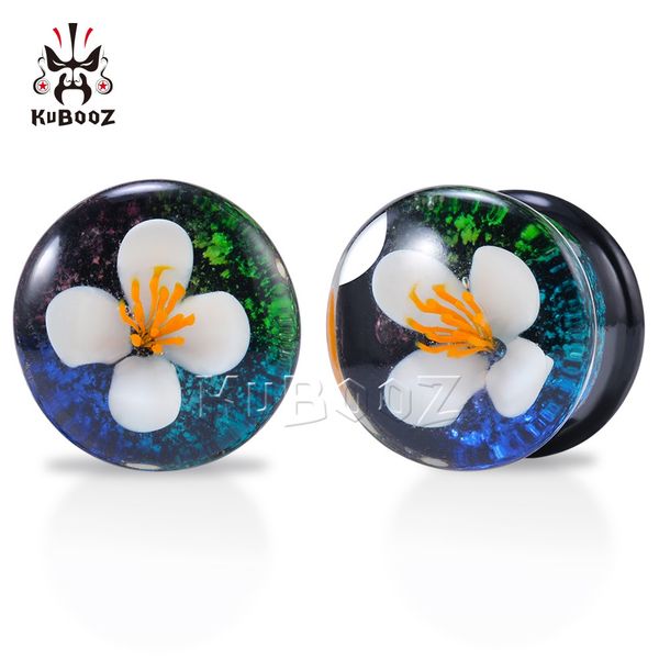 kubooz glass foil white flower ear plugs and tunnels earring gauges expanders body piercing jewelry wholesale 8mm to 16mm 30pcs, Silver
kubooz glass foil white flower ear plugs and tunnels earring gauges expanders body piercing jewelry wholesale 8mm to 16mm 30pcs, Silver