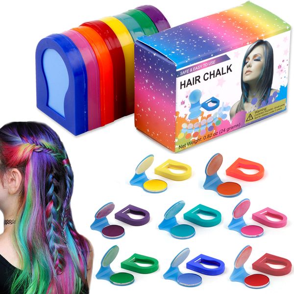 8 colors hair chalks powder diy temporary women hair color pastels salon styling tool portable paint beauty dye styling accessor
8 colors hair chalks powder diy temporary women hair color pastels salon styling tool portable paint beauty dye styling accessor