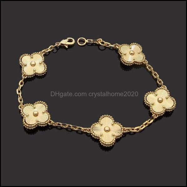 link chain bracelets jewelry luxury designer link bracelet four-leaf clover cleef womens fashion 18k gold drop delivery 2021 ogfks, Black
link chain bracelets jewelry luxury designer link bracelet four-leaf clover cleef womens fashion 18k gold drop delivery 2021 ogfks, Black