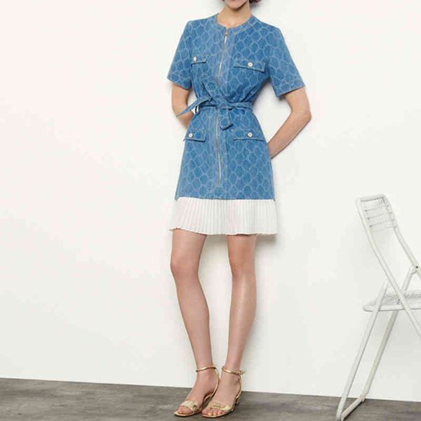 french elegant s home spring / summer women's denim stitched plaid lace up dress, Black;gray
french elegant s home spring / summer women's denim stitched plaid lace up dress, Black;gray