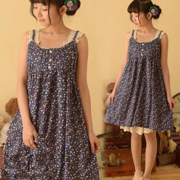 japanese mori girl casual dresses women sweet cute floral print all match sleeveless spaghetti strap basic bottom female dress lolita, Black;gray
japanese mori girl casual dresses women sweet cute floral print all match sleeveless spaghetti strap basic bottom female dress lolita, Black;gray