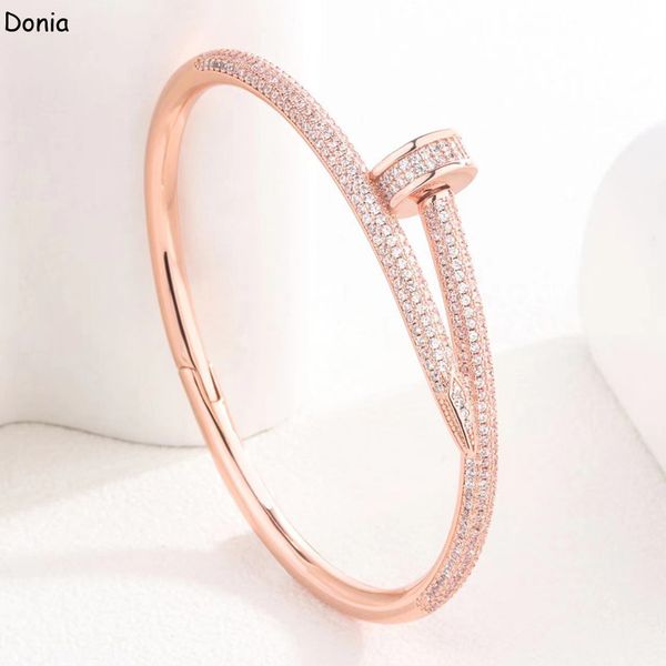 donia jewelry luxury bangle exaggerated nails titanium steel micro-inlay zircon european and american fashion designers with box, Black
donia jewelry luxury bangle exaggerated nails titanium steel micro-inlay zircon european and american fashion designers with box, Black