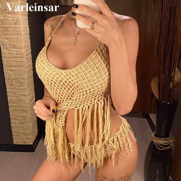 fishnet crochet weave knitted tassel bikini female swimsuit women swimwear two-pieces bikini set bather bathing suit v2367b, White;black
fishnet crochet weave knitted tassel bikini female swimsuit women swimwear two-pieces bikini set bather bathing suit v2367b, White;black