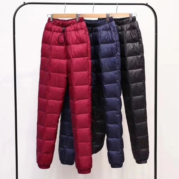 women down pants s winter high elastic waist female fashion slim warm thickening duck down pants skinny trousers 5xl y200418, Black;white
women down pants s winter high elastic waist female fashion slim warm thickening duck down pants skinny trousers 5xl y200418, Black;white