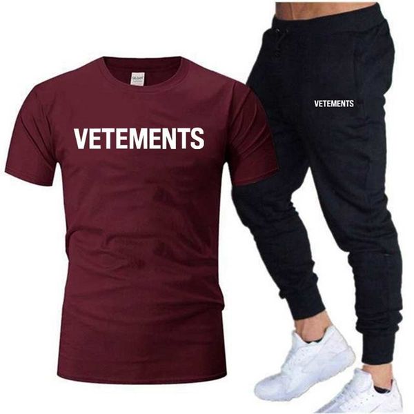 vetements summer t shirt pantsuit casual brand fitness jogging pants hip hop men s sports suit 220617, Gray
vetements summer t shirt pantsuit casual brand fitness jogging pants hip hop men s sports suit 220617, Gray