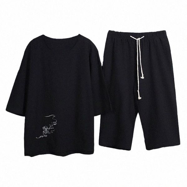 men's tracksuits zhijing summer plus-sized menswear leisure suit chinese-style cotton linen flax loose short sleeve m6yc#, Gray
men's tracksuits zhijing summer plus-sized menswear leisure suit chinese-style cotton linen flax loose short sleeve m6yc#, Gray