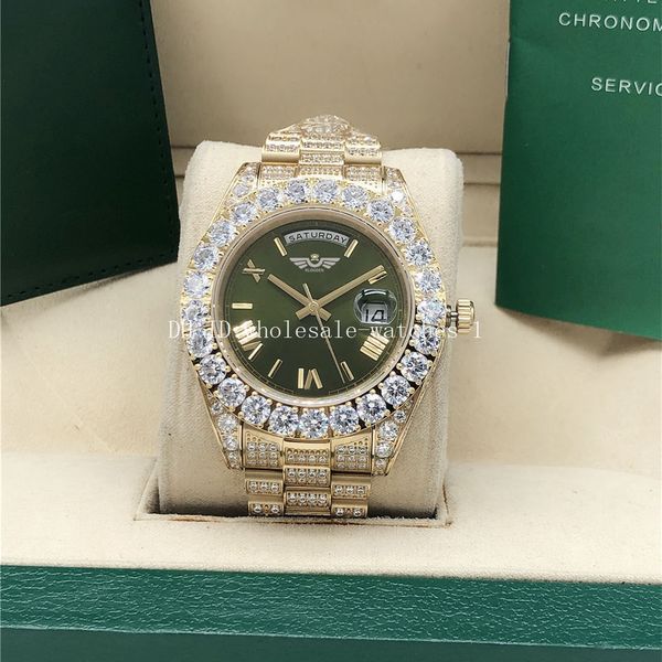 full diamond green roman president watch 2288238 men automatic wrist watches box, Slivery;brown
full diamond green roman president watch 2288238 men automatic wrist watches box, Slivery;brown