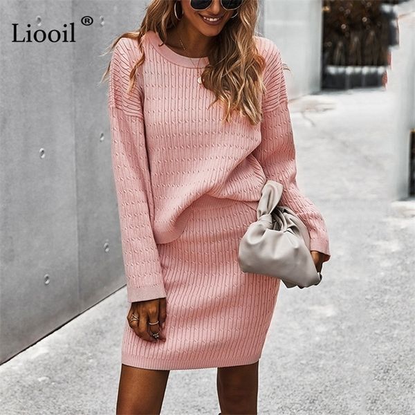 liooil knitted two piece sets women outfits sweater and skirts long sleeve ladies autumn winter clothes blue knitwear 220323, White
liooil knitted two piece sets women outfits sweater and skirts long sleeve ladies autumn winter clothes blue knitwear 220323, White