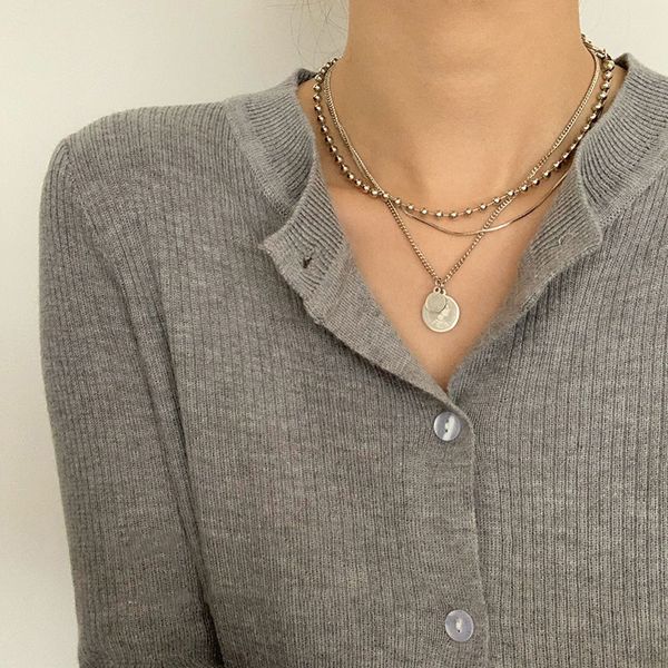 titanium steel vintage multi-layer coin pendant necklace ins cold wind minimalism personality design fashion short necklace, Silver
titanium steel vintage multi-layer coin pendant necklace ins cold wind minimalism personality design fashion short necklace, Silver