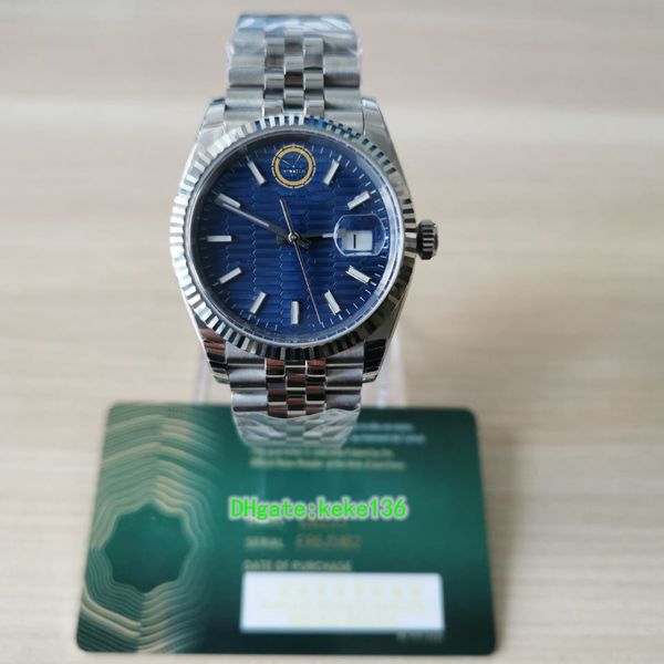 126234 36mm ewf men wristwatches stainless 904l blue pit pattern sapphire serial number card jubilee cal.3235 movement automatic mechanical, Slivery;brown
126234 36mm ewf men wristwatches stainless 904l blue pit pattern sapphire serial number card jubilee cal.3235 movement automatic mechanical, Slivery;brown