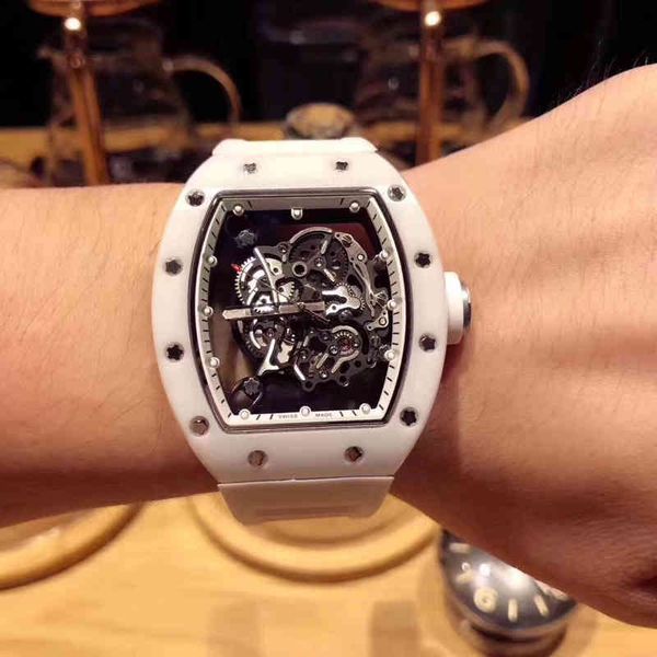 luxury mens mechanical watch 2022 richa milles white ceramic automatic hollowed out luminous tape personalized waterproof swiss movement wri, Slivery;brown
luxury mens mechanical watch 2022 richa milles white ceramic automatic hollowed out luminous tape personalized waterproof swiss movement wri, Slivery;brown