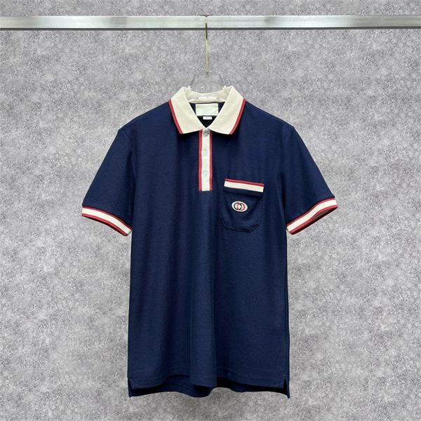 clothing 2022s spring / summer new contrast lapel polo men's and women's loose pocket embroidered short sleeve t-shirt, White;black
clothing 2022s spring / summer new contrast lapel polo men's and women's loose pocket embroidered short sleeve t-shirt, White;black