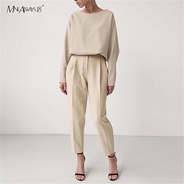 mnealways18 khaki casual high waist pants brown office wear solid women pants elastic waist trousers ladies zipper 2020 fashion lj200813, Black;white
mnealways18 khaki casual high waist pants brown office wear solid women pants elastic waist trousers ladies zipper 2020 fashion lj200813, Black;white
