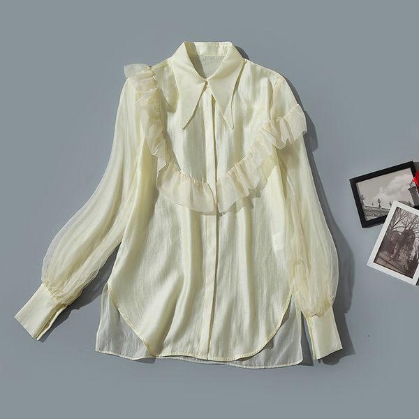 women's blouses & shirts vimina fashion age reducing pointed collar stitched mesh design sense long sleeved white shirt women's 6v
women's blouses & shirts vimina fashion age reducing pointed collar stitched mesh design sense long sleeved white shirt women's 6v