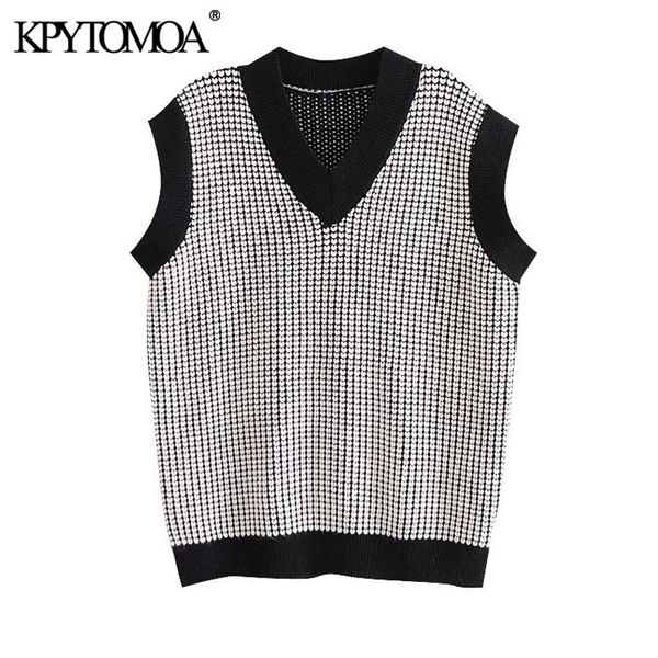 kpytomoa women fashion heart pattern loose knitted vest sweater vintage v neck sleeveless female waistcoat chic y201128, Black;white
kpytomoa women fashion heart pattern loose knitted vest sweater vintage v neck sleeveless female waistcoat chic y201128, Black;white