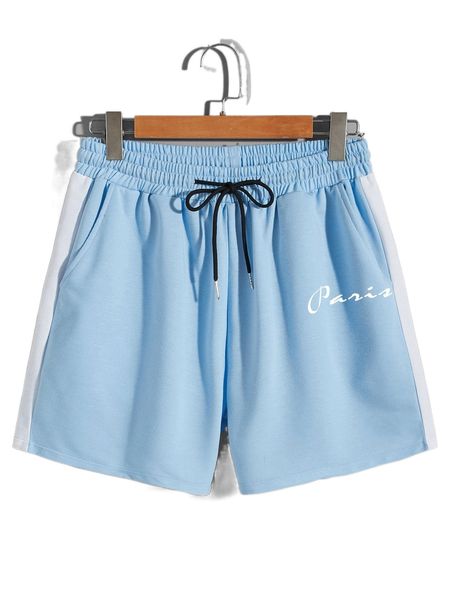 extended sizes men letter graphic contrast sideseam drawstring waist track shorts 10dk#, White;black
extended sizes men letter graphic contrast sideseam drawstring waist track shorts 10dk#, White;black