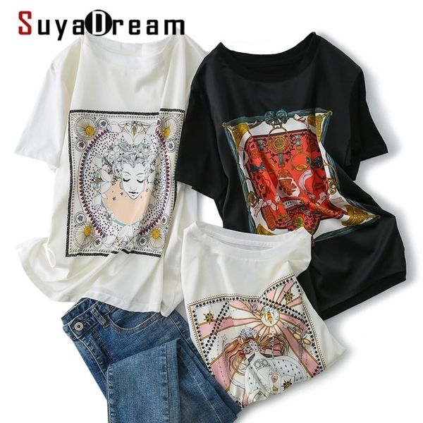 suyadream women goth shirt real silk front and cotton back short sleeved o neck gothic blouse shirt summer y200622, White
suyadream women goth shirt real silk front and cotton back short sleeved o neck gothic blouse shirt summer y200622, White