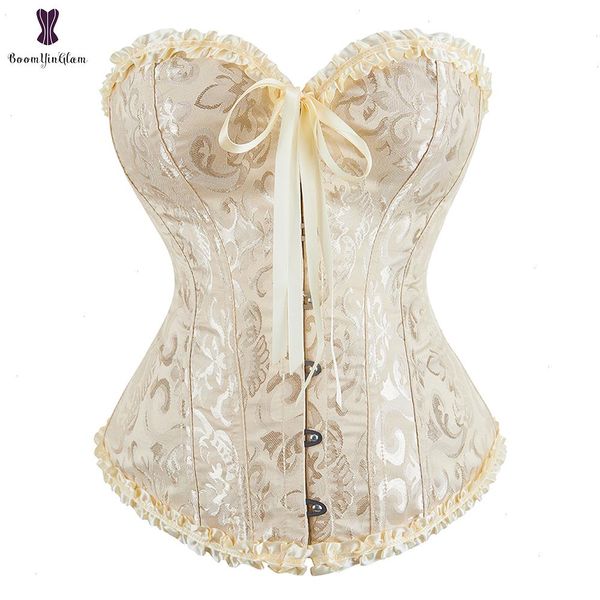 corset lace up bustier plus size korsett for women jacquard floral gothic gorset boned korse busk solid korset outfit, Black;white
corset lace up bustier plus size korsett for women jacquard floral gothic gorset boned korse busk solid korset outfit, Black;white