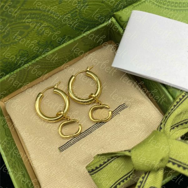 designer double letter ear pendant charm earring hoop classic gold plated earrings retro party earring festival gift, Golden
designer double letter ear pendant charm earring hoop classic gold plated earrings retro party earring festival gift, Golden