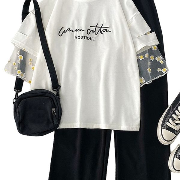 two piece set women letter embroidery t shirt and long pants sets casual harajuku summer short sleeve women tracksuit pants suit 220520, White
two piece set women letter embroidery t shirt and long pants sets casual harajuku summer short sleeve women tracksuit pants suit 220520, White