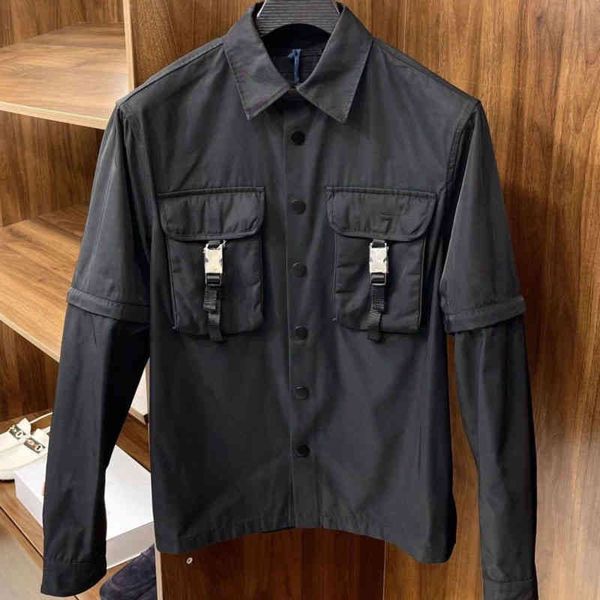 selling men's and women's casual shirt pra22d new sports detachable sleeve functional wind jacket classic metal triangle standard, White;black
selling men's and women's casual shirt pra22d new sports detachable sleeve functional wind jacket classic metal triangle standard, White;black