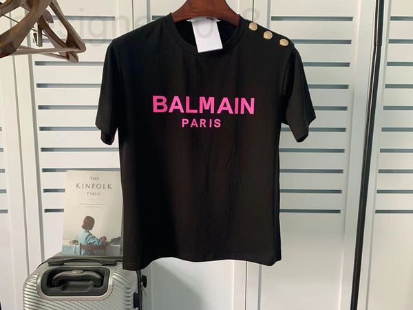 women's t-shirt designer spring and summer new balman shoulder gold button loose pullover letter cotton t-shirt for lovers 3r0b, White
women's t-shirt designer spring and summer new balman shoulder gold button loose pullover letter cotton t-shirt for lovers 3r0b, White