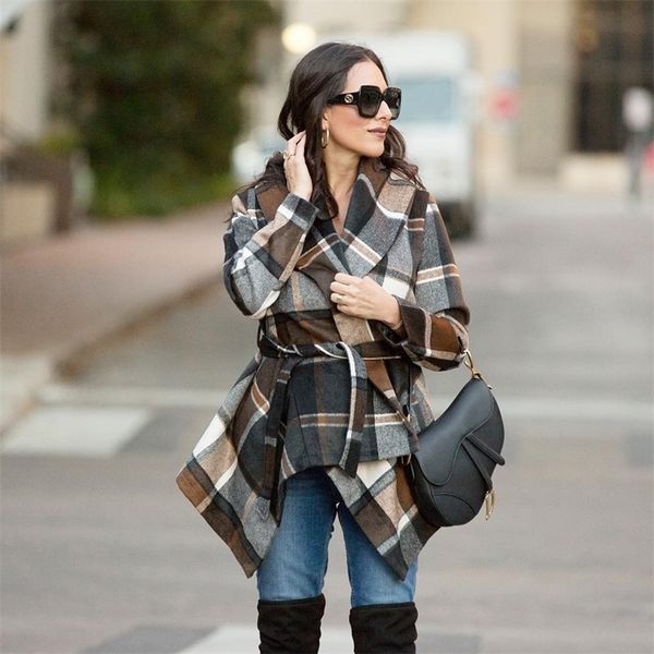 women lapel lie coat woolen coat autumn winter long sleeve pocket jacket office coats lj201106, Black
women lapel lie coat woolen coat autumn winter long sleeve pocket jacket office coats lj201106, Black