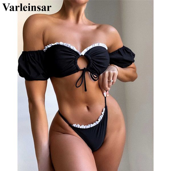 new off shoulder frilled ruffled bikini women swimwear female swimsuit two-pieces bikini set bather bathing suit swim lady v2756, White;black
new off shoulder frilled ruffled bikini women swimwear female swimsuit two-pieces bikini set bather bathing suit swim lady v2756, White;black