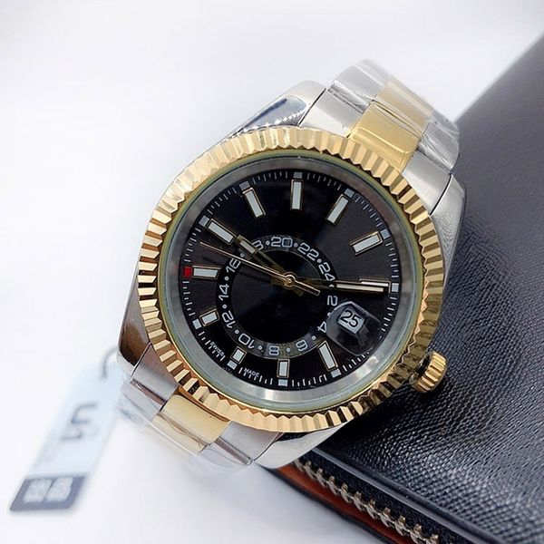 mens watch 42mm sky-dwell 2813 movement automatic mechanical watches 904l steel strap luminous waterproof classic wristwatches reloj de lujo, Slivery;brown
mens watch 42mm sky-dwell 2813 movement automatic mechanical watches 904l steel strap luminous waterproof classic wristwatches reloj de lujo, Slivery;brown