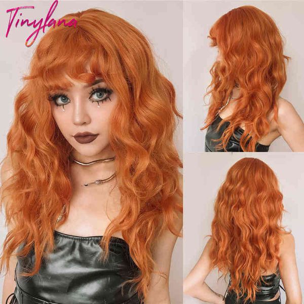 orange ginger synthetic wig long water wavy wigs for women with bangs halloween cosplay party daily natural heat resistant wig, Black;brown
orange ginger synthetic wig long water wavy wigs for women with bangs halloween cosplay party daily natural heat resistant wig, Black;brown