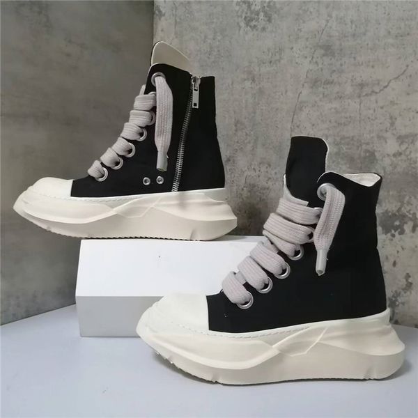 big szie wide maga lace men ankle boots double layer thick sole tank shoes men high fashion sneakers, Black
big szie wide maga lace men ankle boots double layer thick sole tank shoes men high fashion sneakers, Black