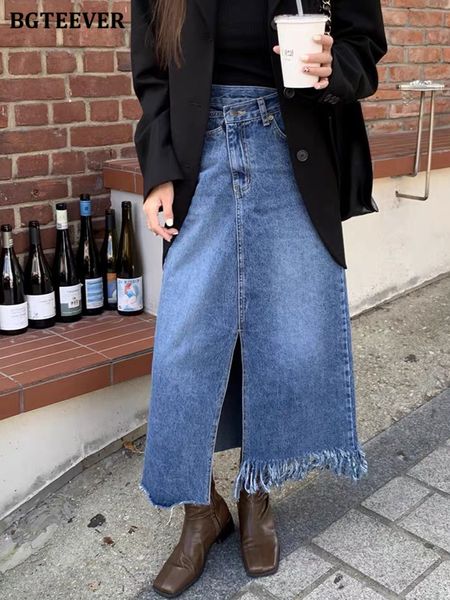 fashion loose women denim straight long skirts 2022 spring summer high waist single button female split jeans skirts, Black
fashion loose women denim straight long skirts 2022 spring summer high waist single button female split jeans skirts, Black