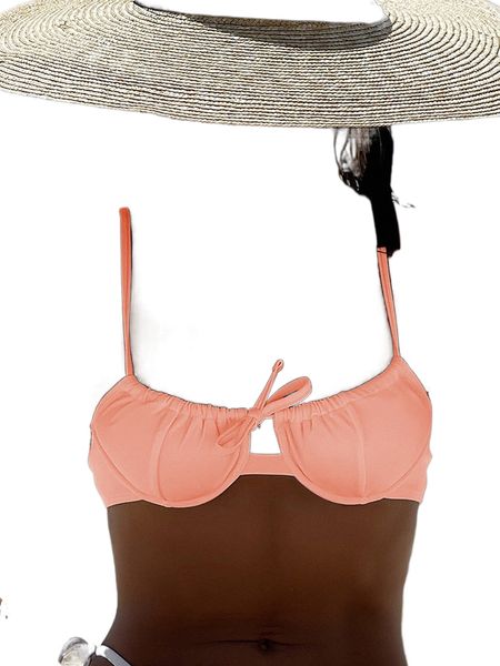 tie front underwire bikini x8bh#, White;black