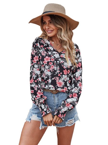 floral print shirred lantern sleeve blouse b2ah#, White
floral print shirred lantern sleeve blouse b2ah#, White
