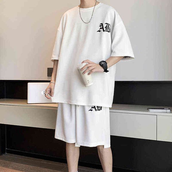 british yuppie senior suit men's 2022 summer new super loose waffle short sleeve t-shirt set designer t shirt brands shirts for scoop n, White;black
british yuppie senior suit men's 2022 summer new super loose waffle short sleeve t-shirt set designer t shirt brands shirts for scoop n, White;black