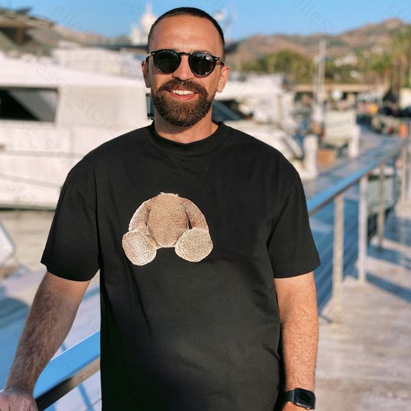summer mens womens designers t shirts for men s fashion bear luxurys letter embroidery tshirts clothing ces short sleeved palm t shirt, White;black
summer mens womens designers t shirts for men s fashion bear luxurys letter embroidery tshirts clothing ces short sleeved palm t shirt, White;black