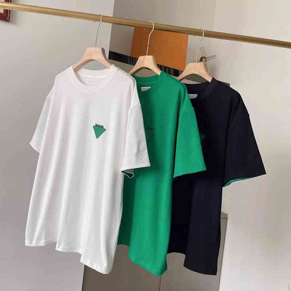 high edition spring summer 2022 new green triangle letter casual short sleeve t-shirt simple loose casual fashion v round hem tshirts brands, White
high edition spring summer 2022 new green triangle letter casual short sleeve t-shirt simple loose casual fashion v round hem tshirts brands, White