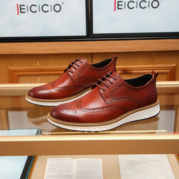 men's luxe casual leather shoes lace-up luxury handmade brock men's shoes comfortable outdoor dating dress men's shoes a9, Black
men's luxe casual leather shoes lace-up luxury handmade brock men's shoes comfortable outdoor dating dress men's shoes a9, Black