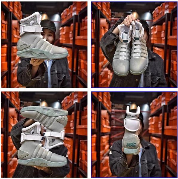 air mag men back to the future lighting mags basketball shoes led lights up marty mcfly's glow in the dark sneaker grey with yellowsale, Black
air mag men back to the future lighting mags basketball shoes led lights up marty mcfly's glow in the dark sneaker grey with yellowsale, Black